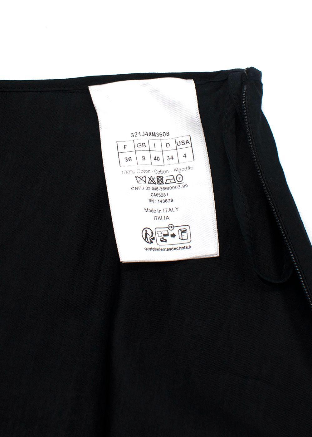 Christian Dior Black Broderie Anglaise Midi Skirt