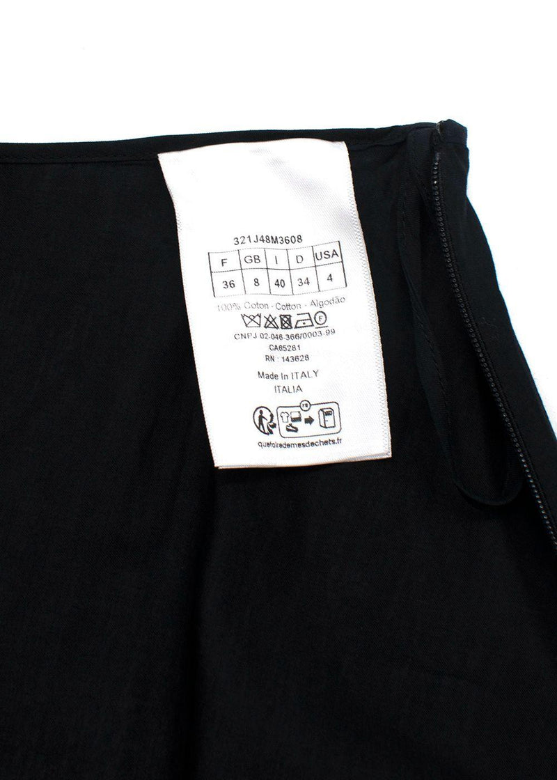 Christian Dior Black Broderie Anglaise Midi Skirt