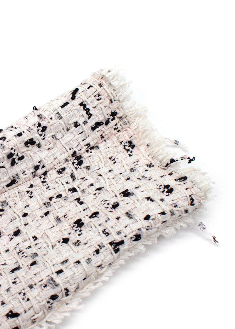 Giambattista Valli Black and White Lightweight Tweed Coat