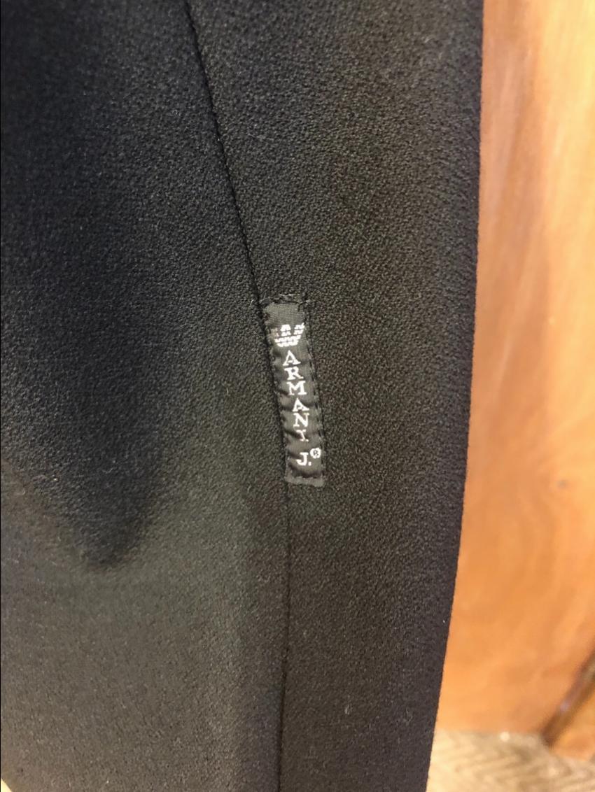 Armani Jeans Single Breasted Black Zip Detail Coat