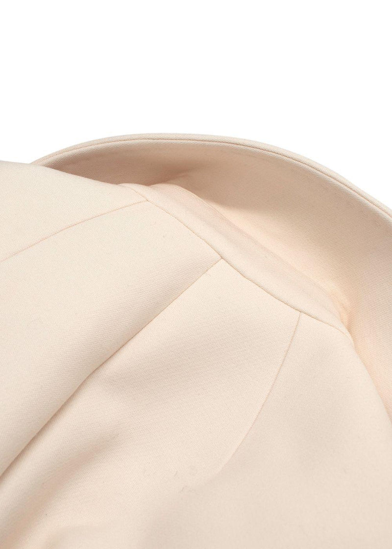 Dolce & Gabbana Cream Double Breasted Longline  Wool Coat