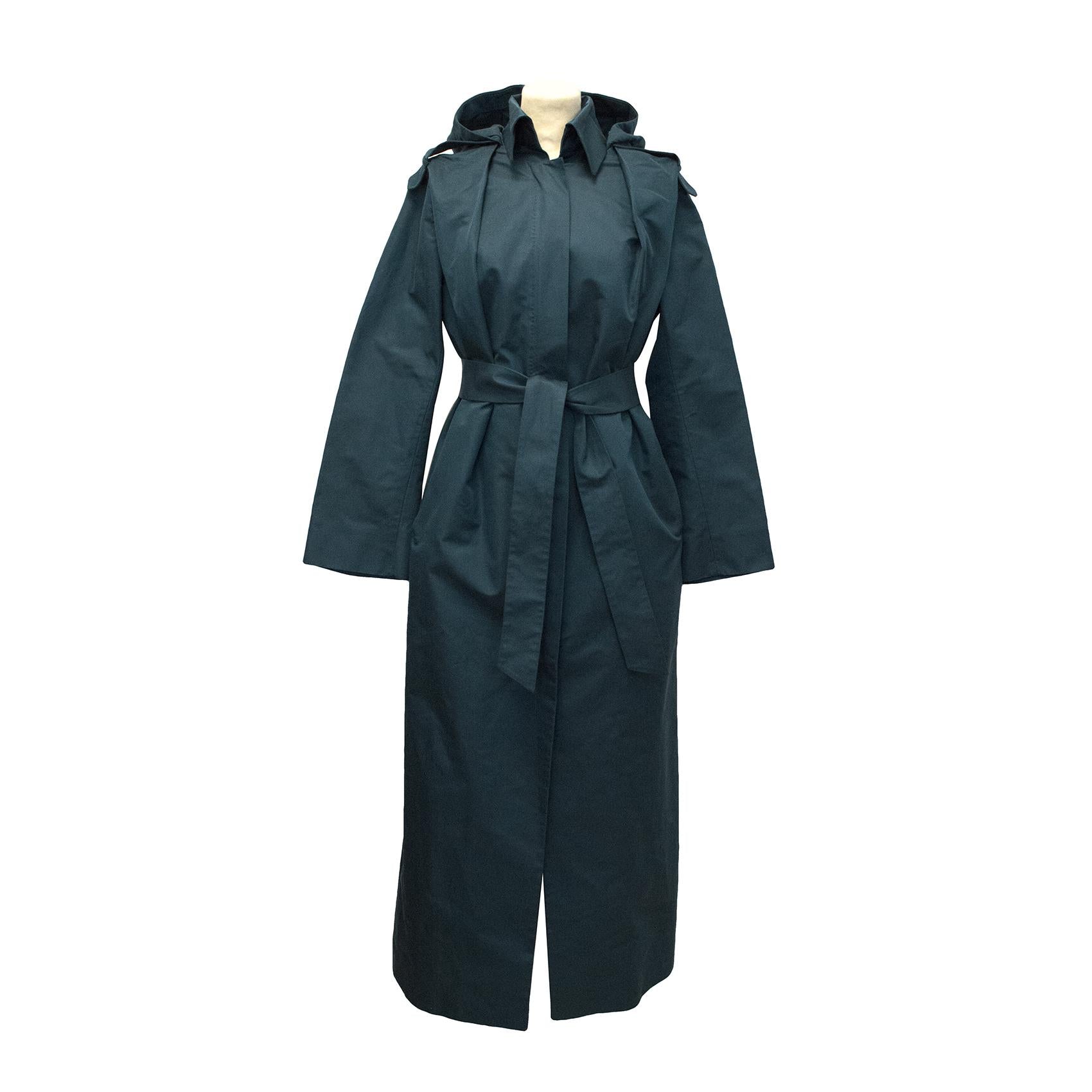 Brioni Blue Long Trench Coat