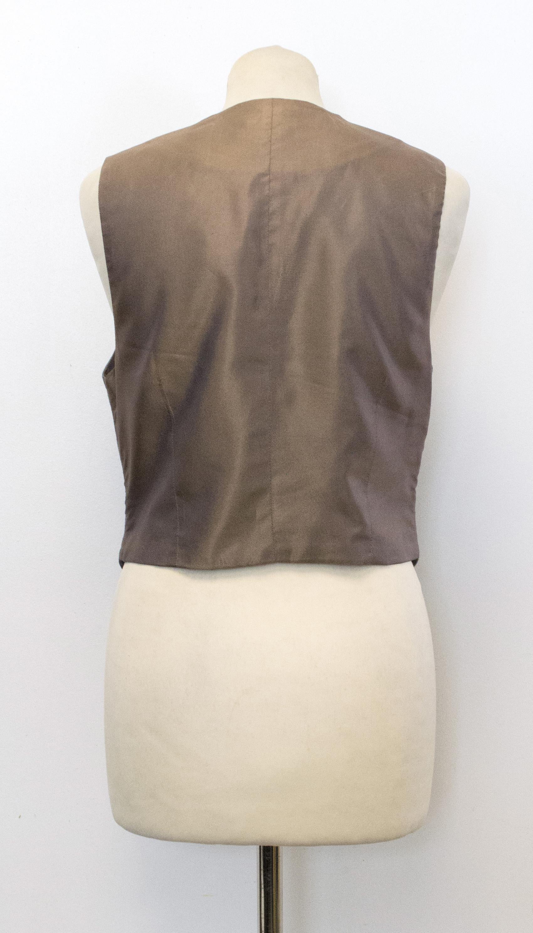J Peterman Company Wool Blend Waistcoat