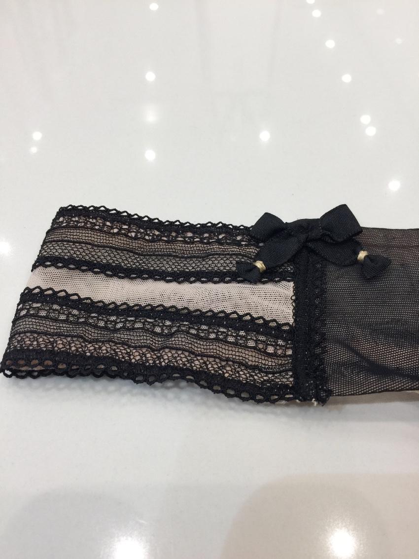 Chantal Thomass Black & Nude Tulle Thong