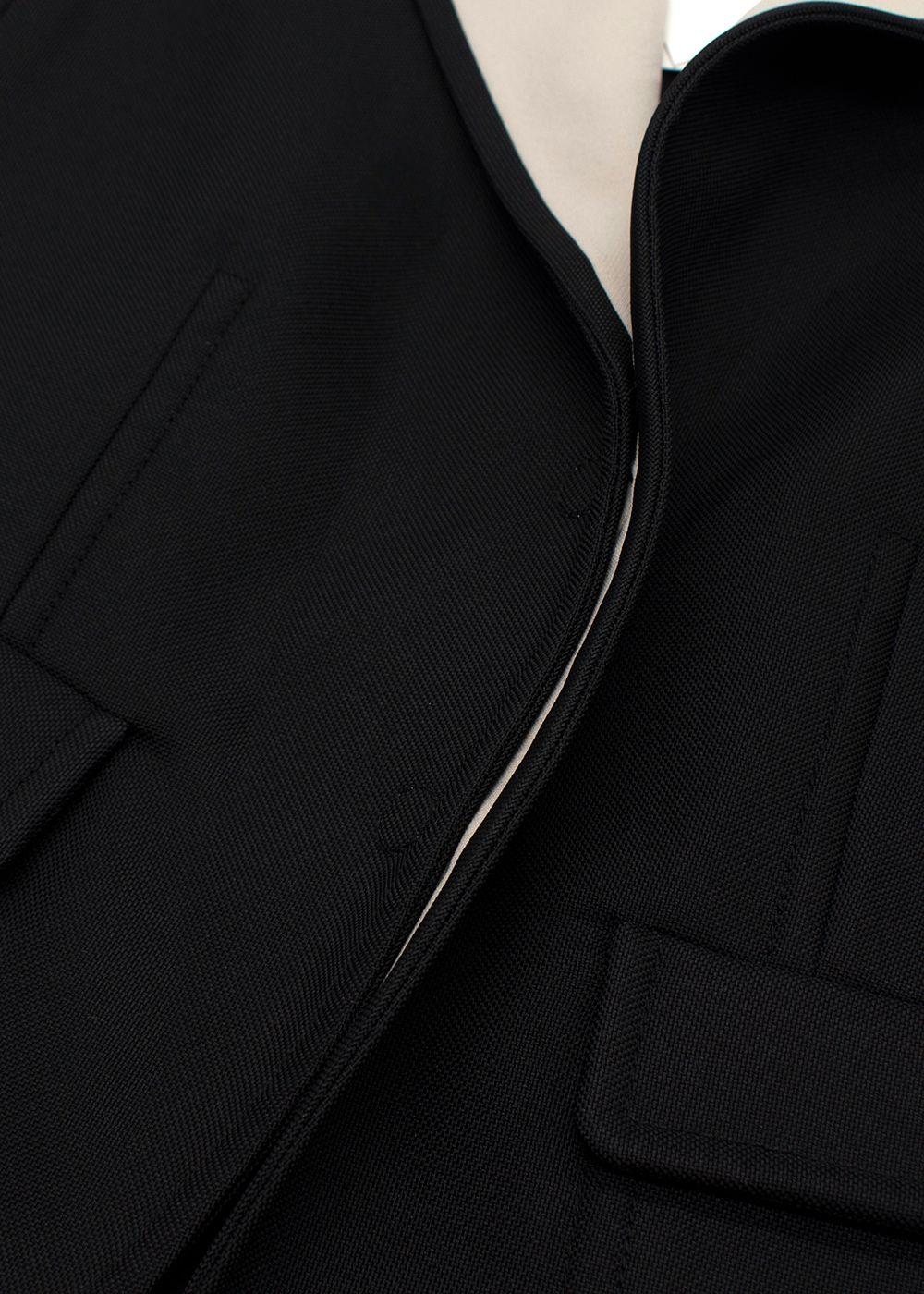 Balenciaga Black Contrast Trim Waistcoat