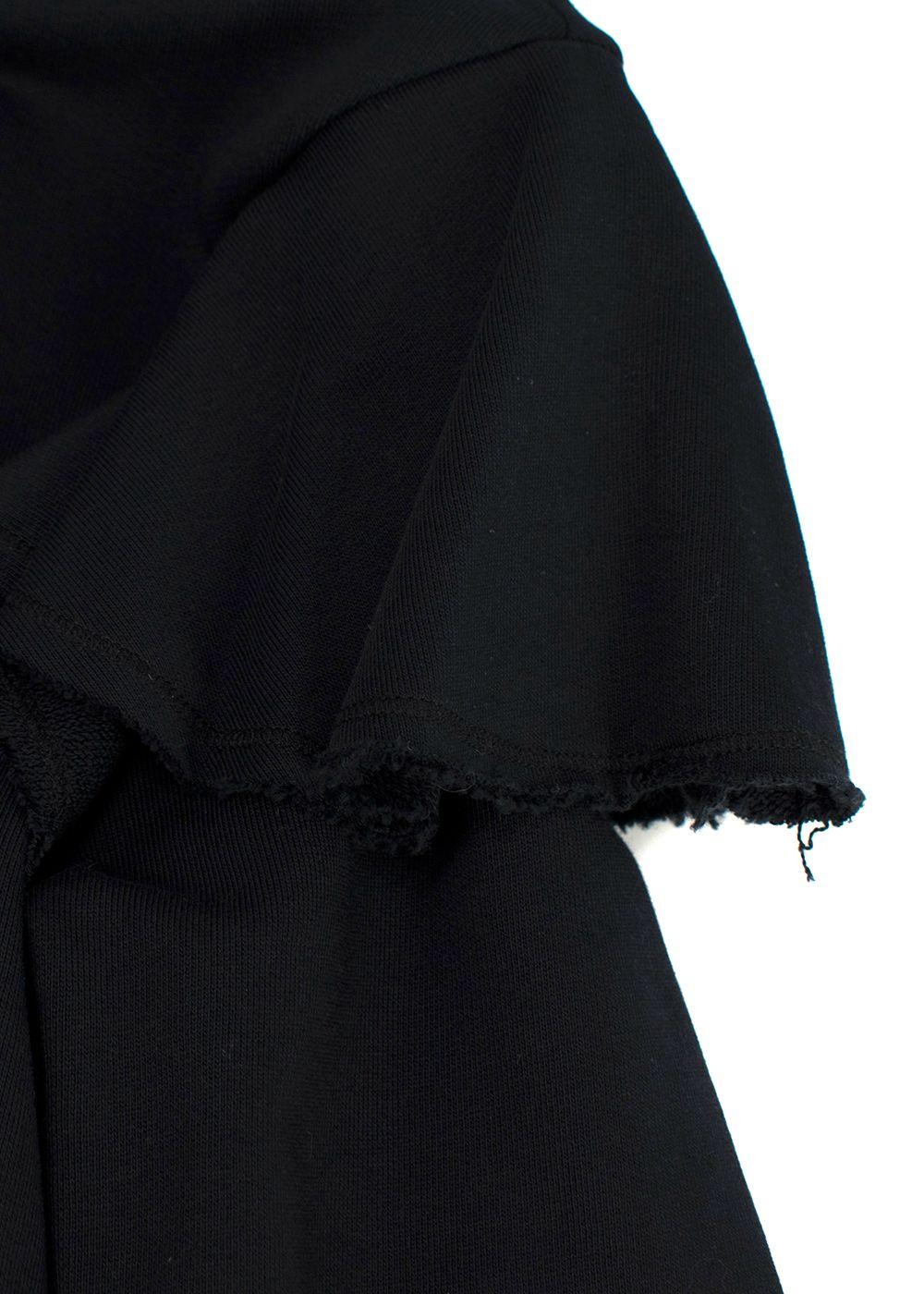 Burberry Black Ruffled Layered Sweatshirt Dress