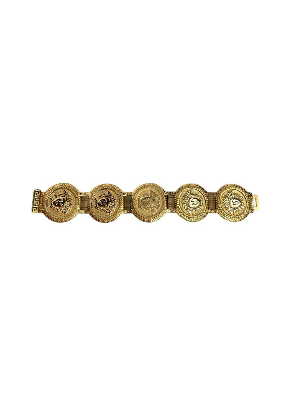 Vintage Gold Plated Medusa Head Coin Watch