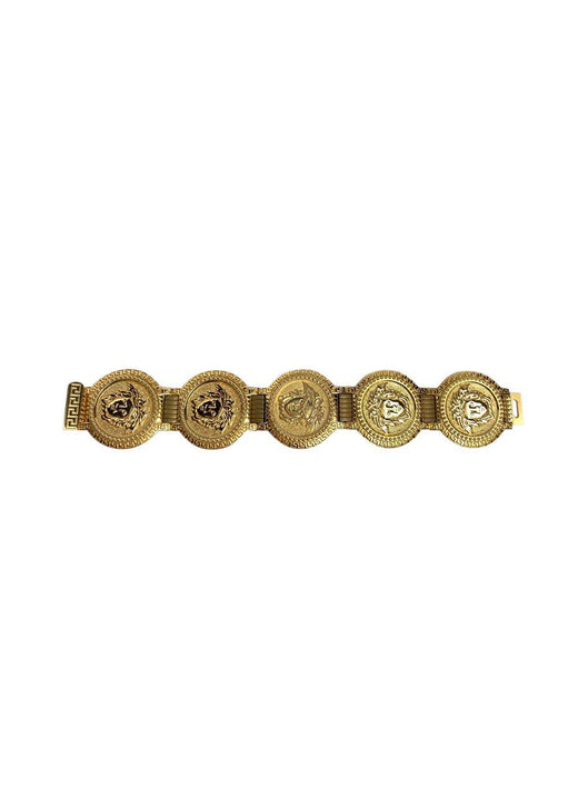 Vintage Gold Plated Medusa Head Coin Watch