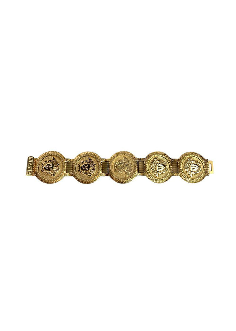 Vintage Gold Plated Medusa Head Coin Watch