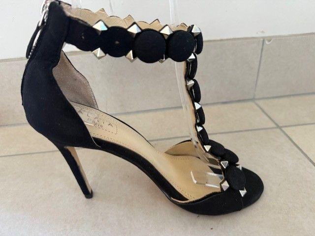 Alaia Black Suede T-Strap Bombe Sandals