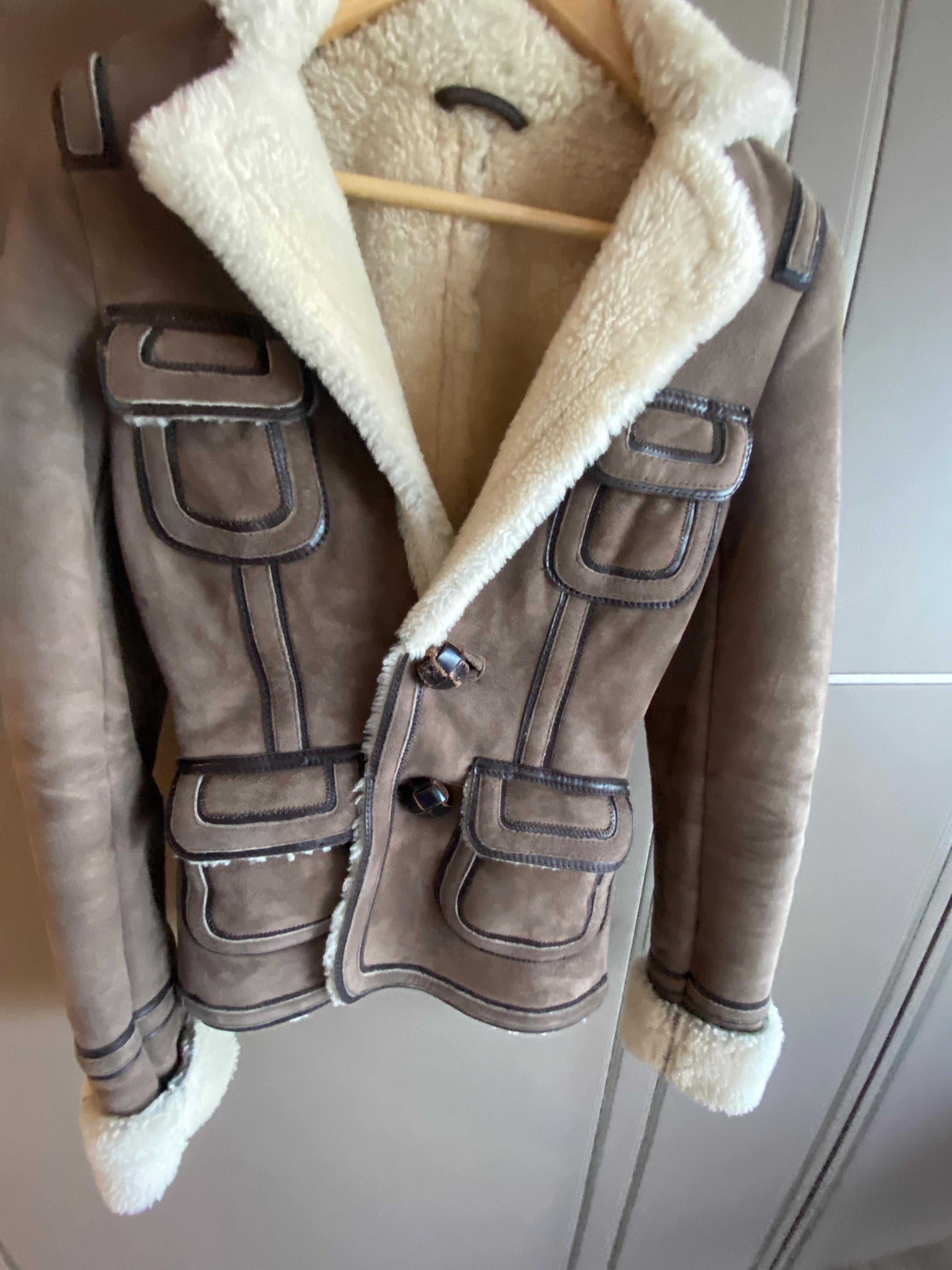 Brown Leather & Shearling Jacket