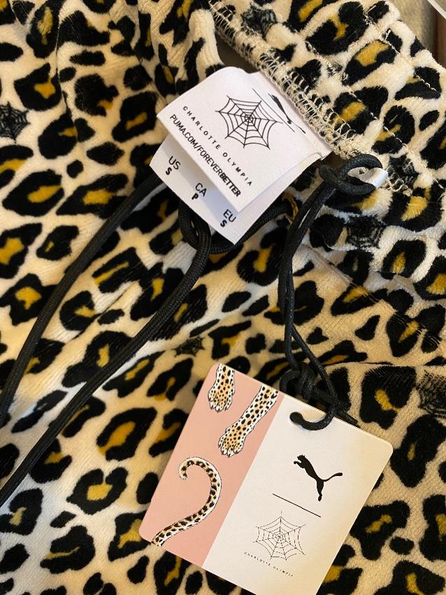 Charlotte Olympia leopard print velvet joggers