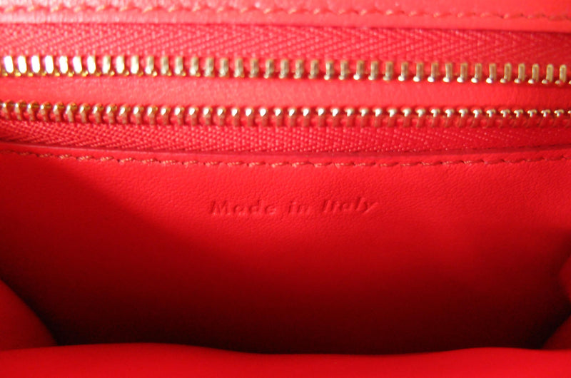 Celiné Red Leather Classic Mini Box Bag
