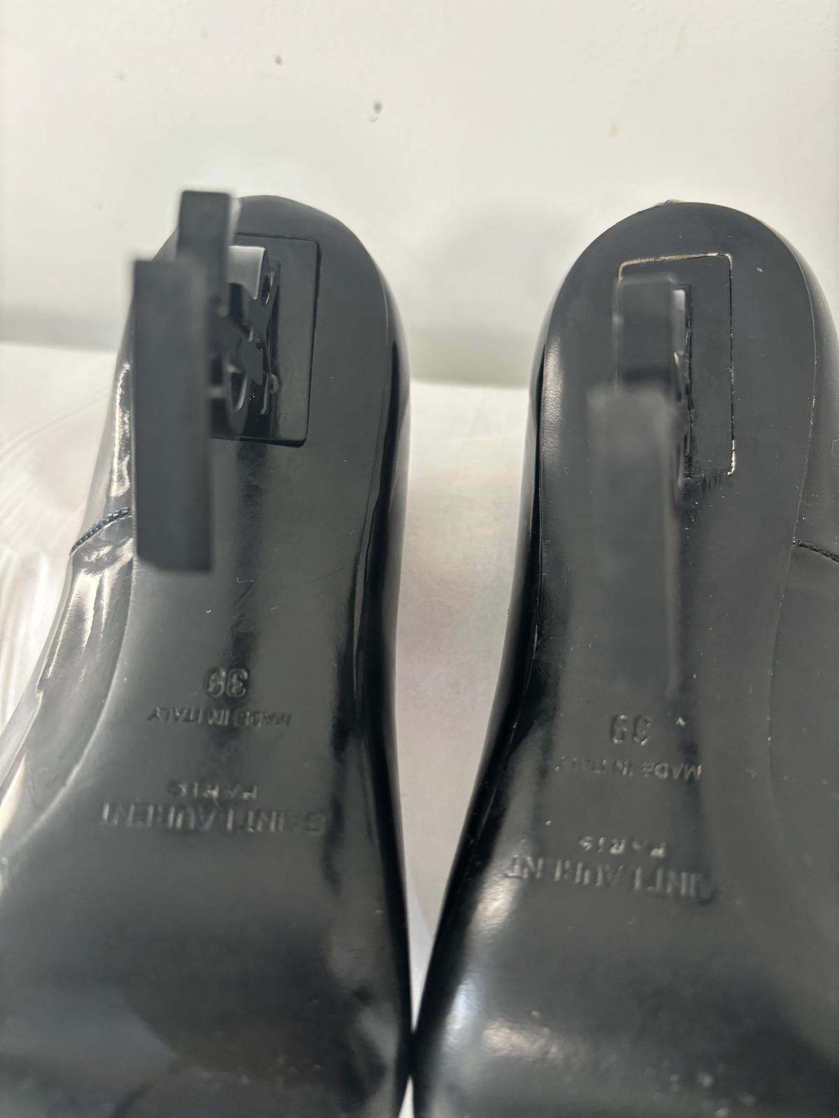 Saint Laurent Black Patent Leather Opyum 110 Pumps
