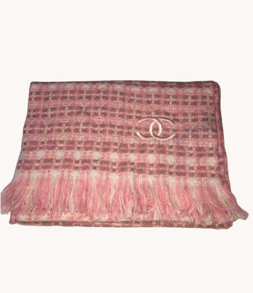 Chanel Pink  Cashmere Scarf