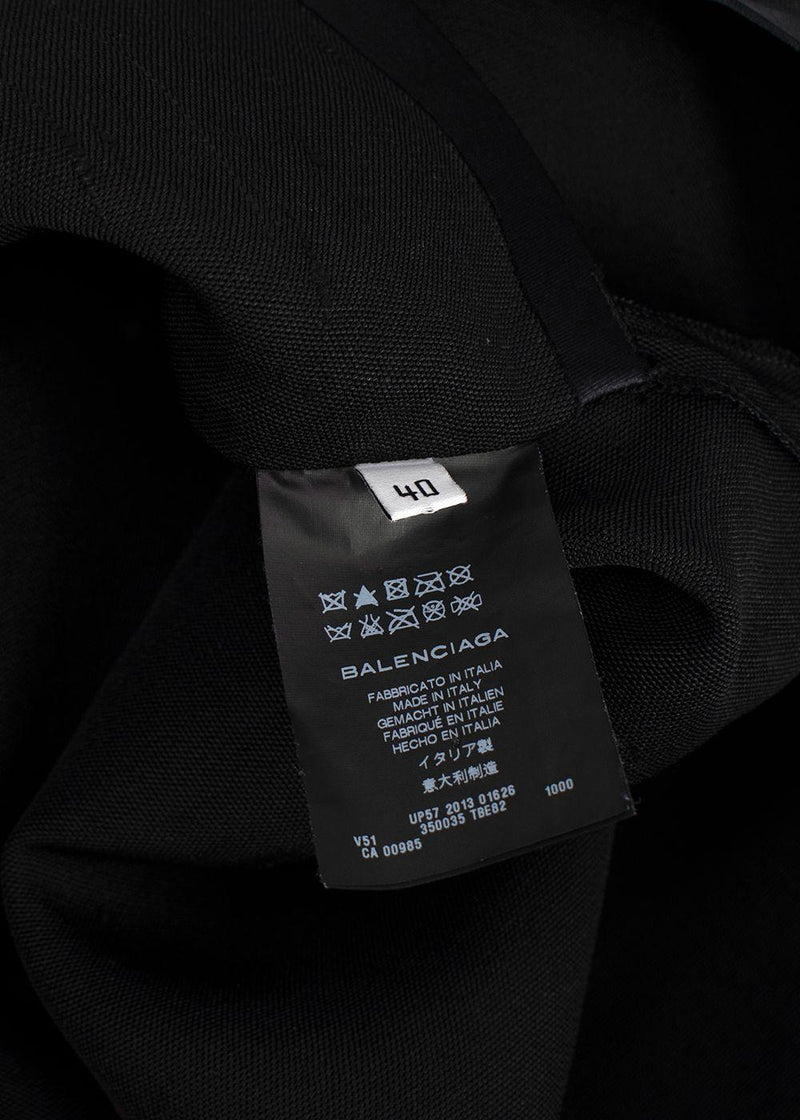 Balenciaga Black Halterneck Waistcoat Silk Top