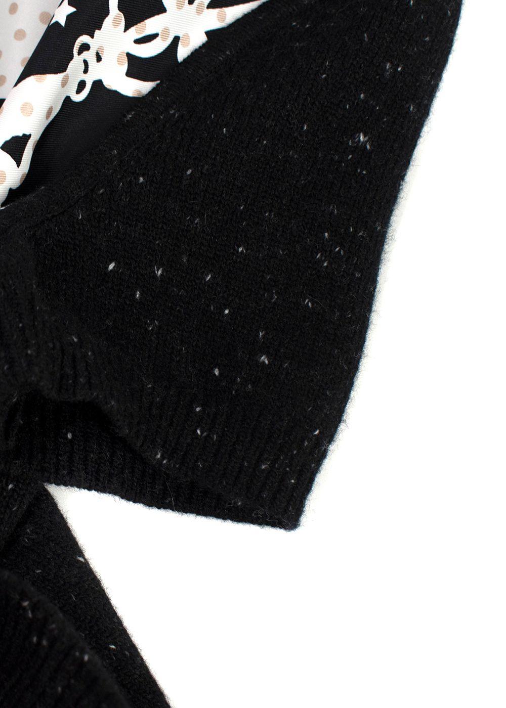 Hermes Black "Brides de Gala" Twillaine Short Sleeve Jumper