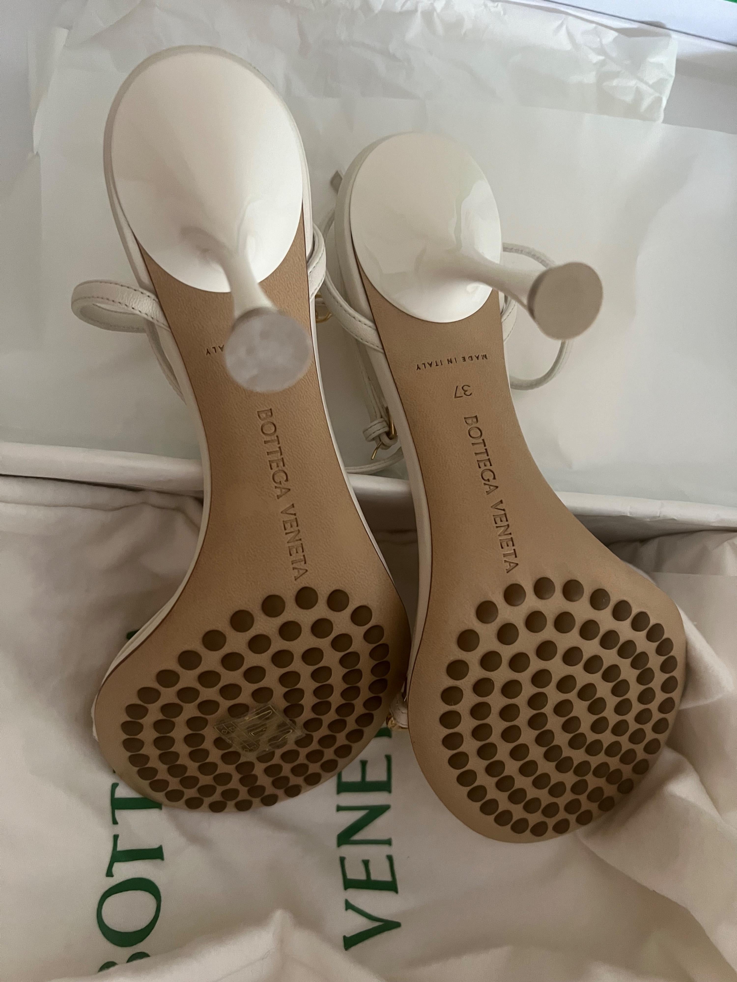 White Dot Chain Sandals