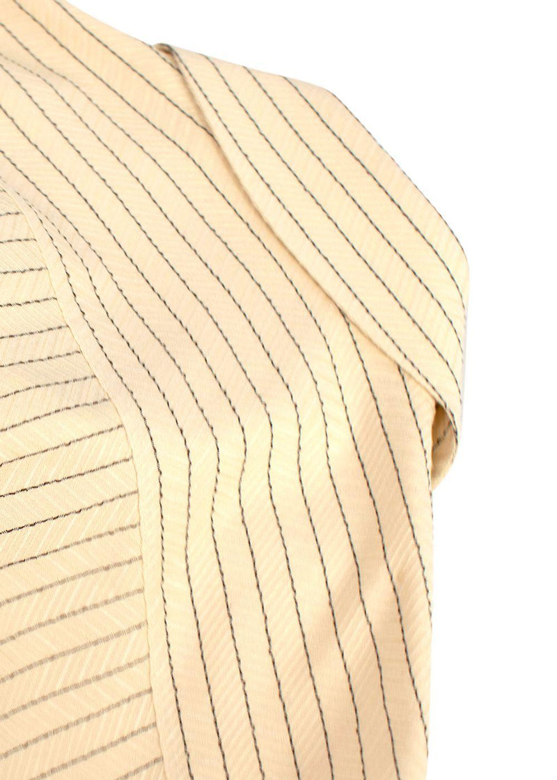The Row Sonia Striped Jacquard Dress