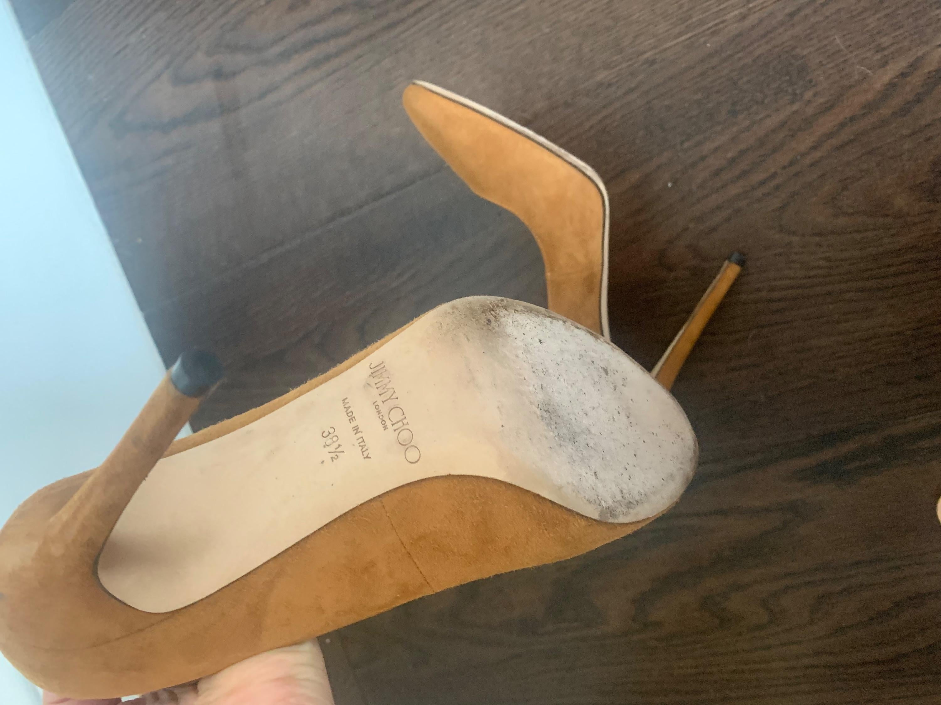 Tan Suede Helena Ankle Strap Pumps