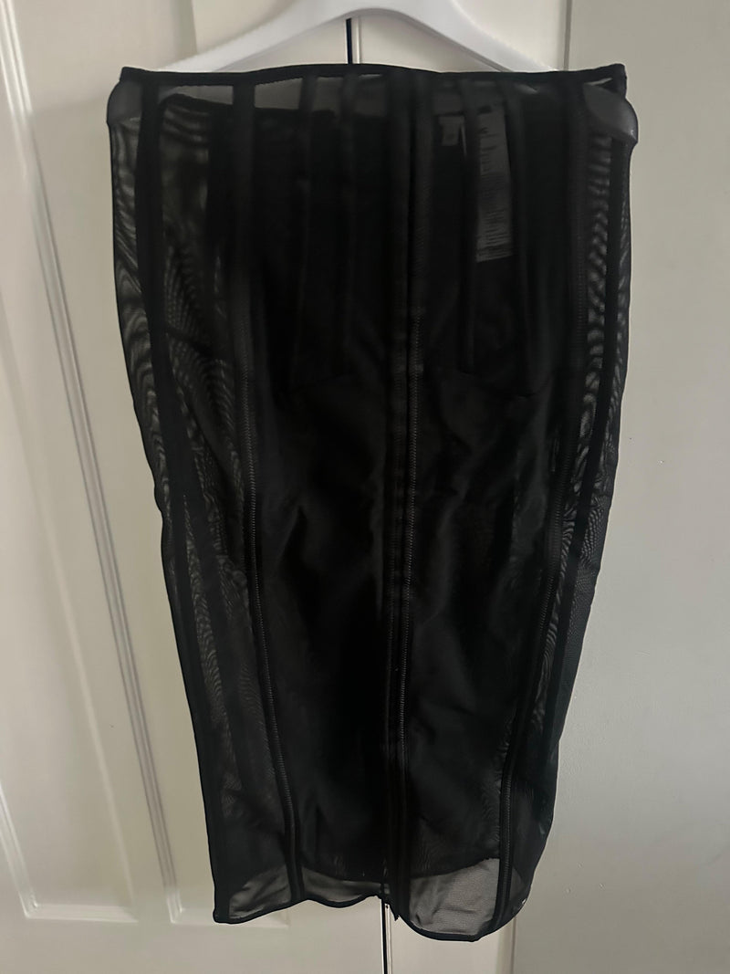 Elizabetta Franchi Corseted Tulle  Midi Skirt