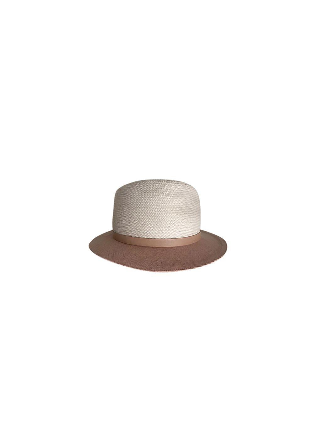 Raffia & pink cotton Playa straw hat