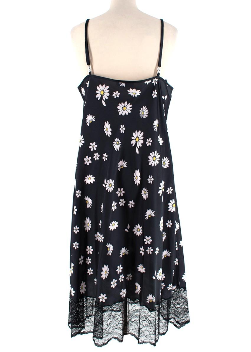 Paco Rabanne Lace Panel Daisy Print Cami Dress