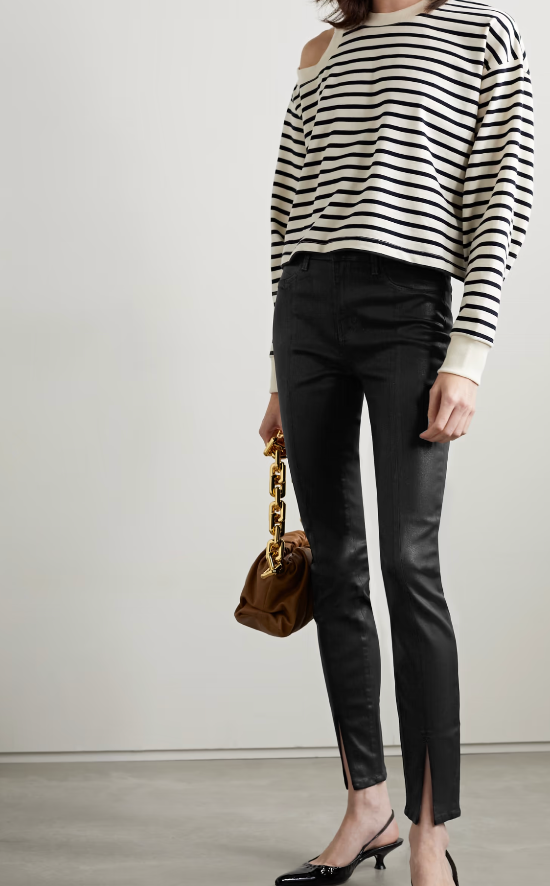 L'Aagence Jyothi Coated High-Rise Skinny Jeans