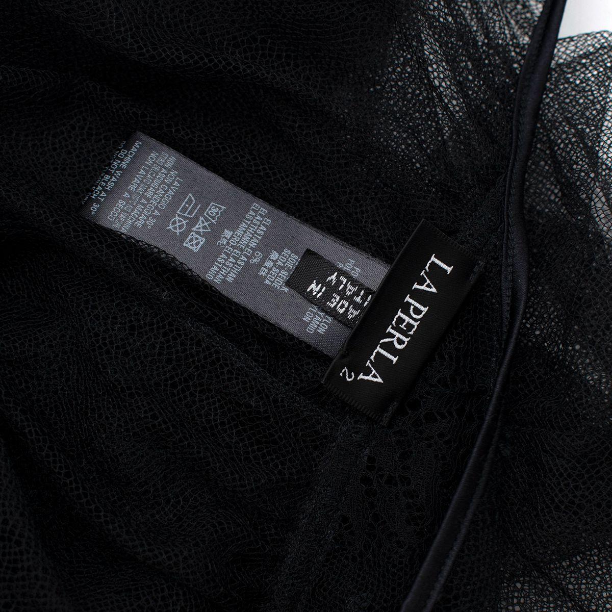 Black Tulle & Lace Sheer Halterneck Camisole