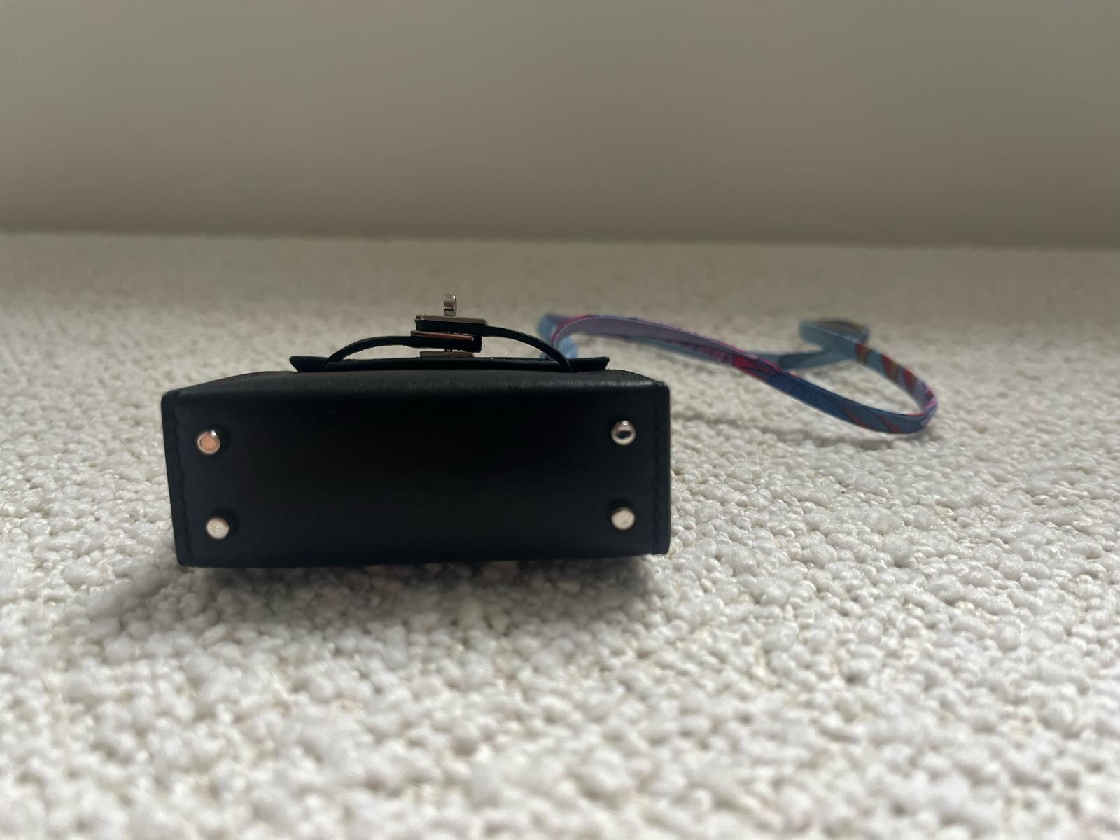 Hermes Noir Mini Kelly Twilly Bag Charm