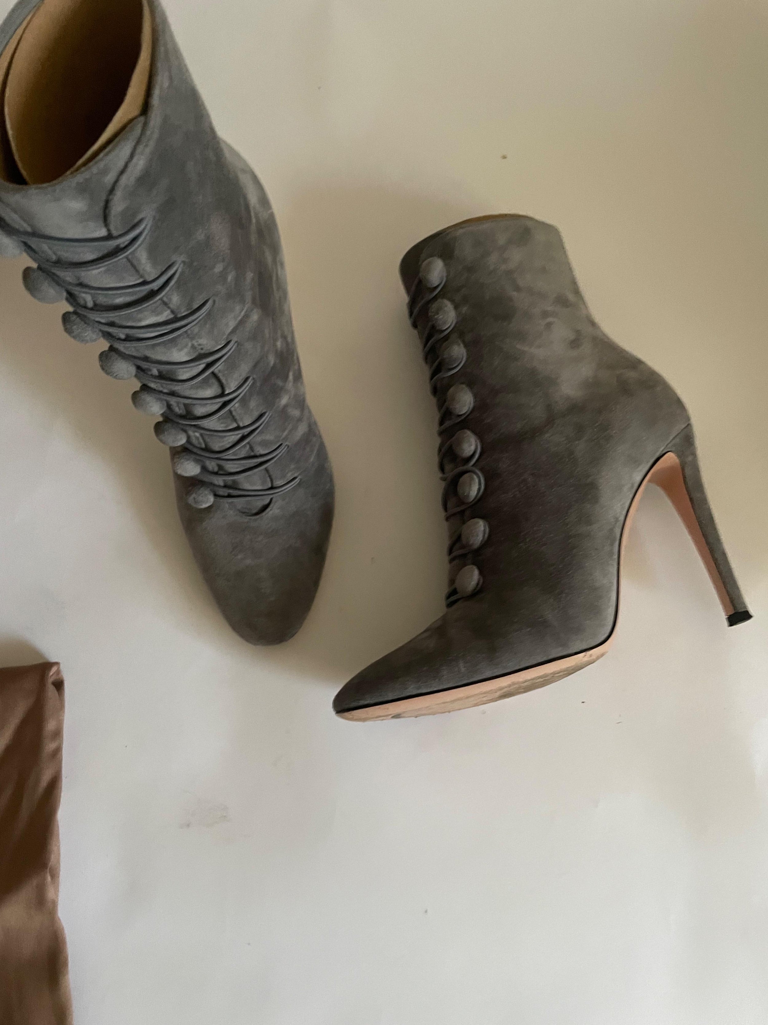 Grey Suede Imperia Ankle Boots