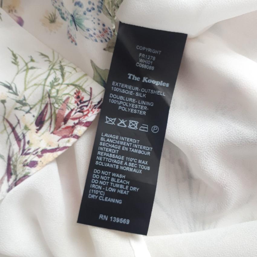 The Kooples Floral Lace Up Silk dress