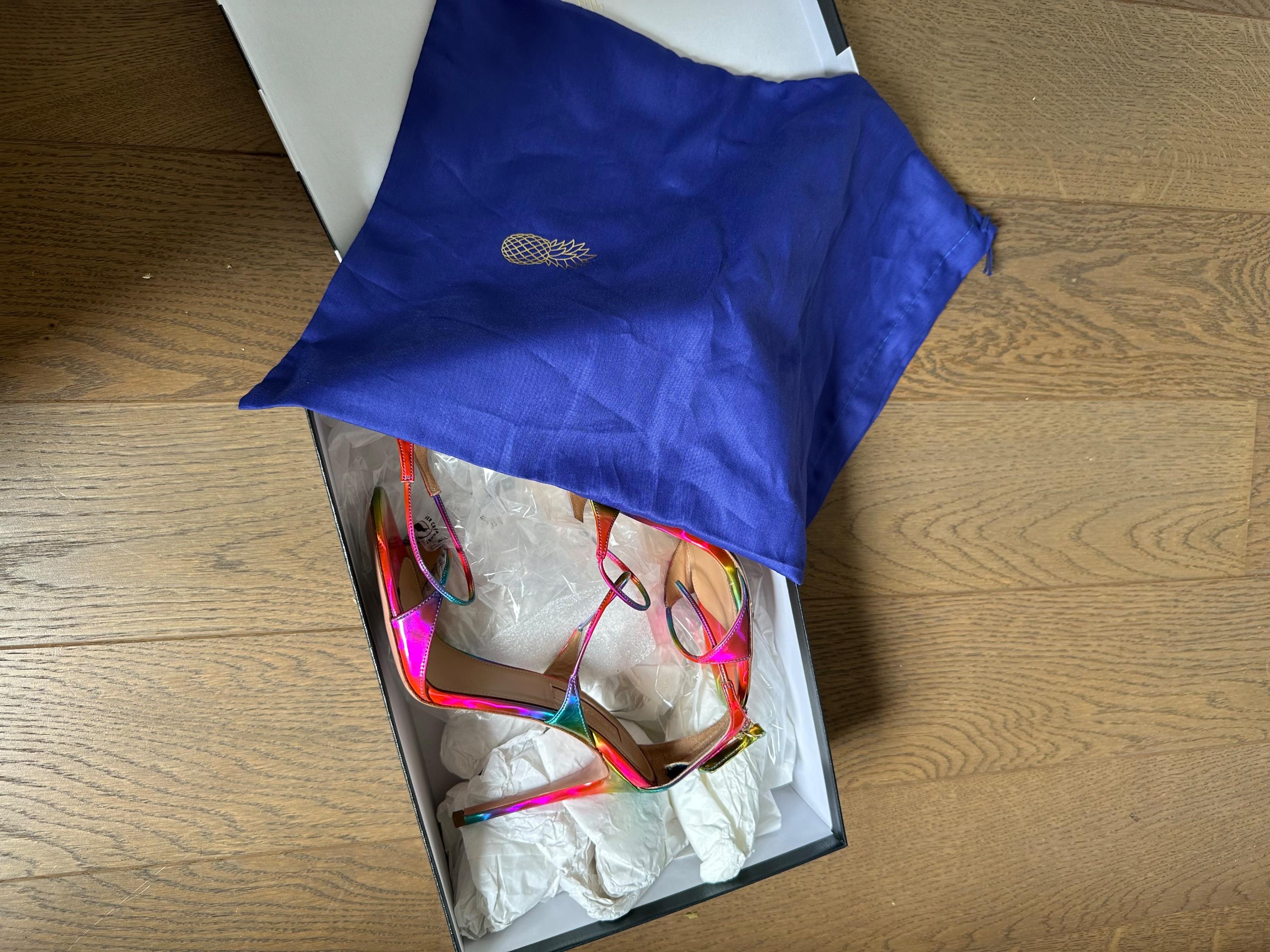 Aquazurra Hologram Heeled Sandals