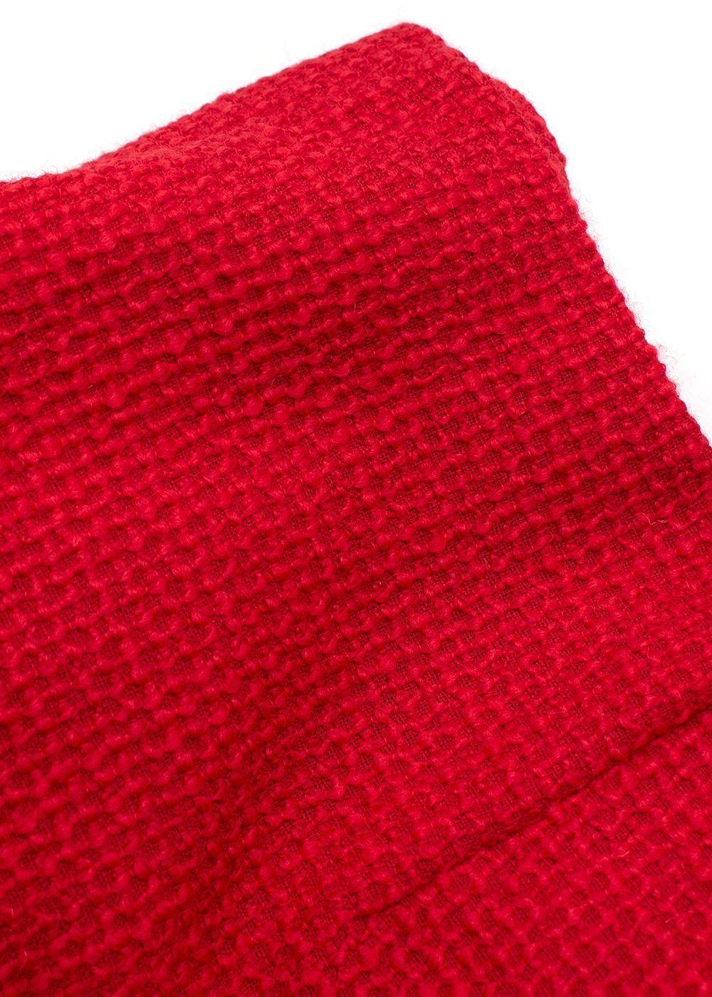Area Red Crystal Embellished Mini Skirt