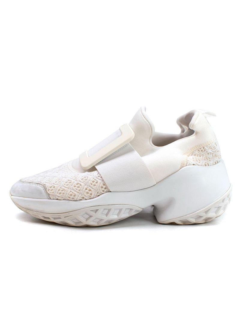 Roger Vivier Viv' Run Scuba And Leather Sneakers