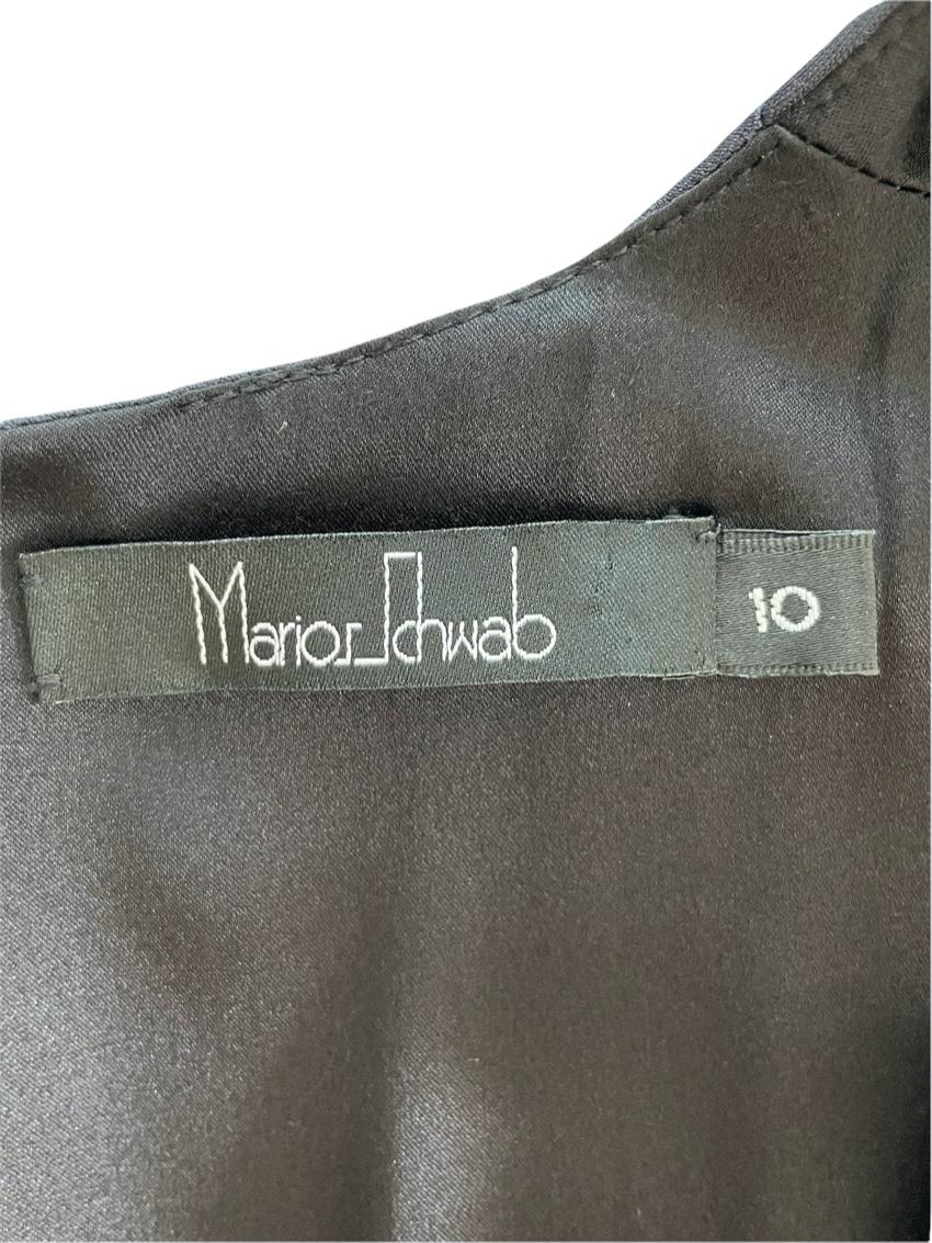 Marios Schwaab Navy Crystal Embellished Mini Dress