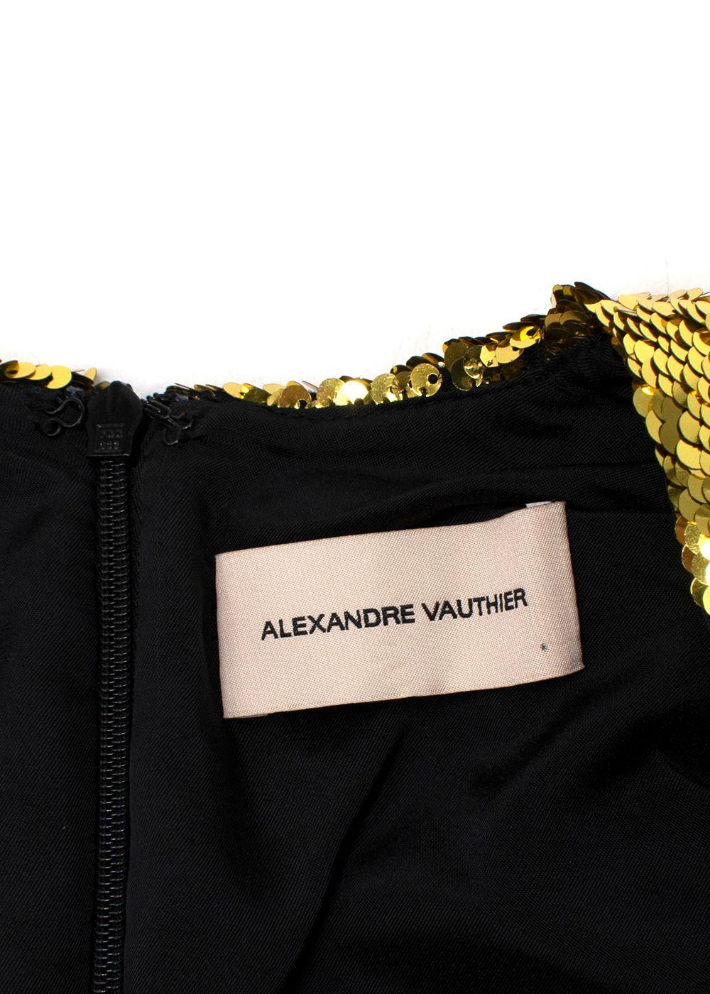 Alexandre Vauthier gold sequin gown