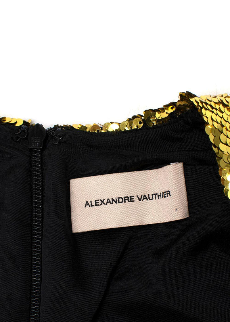 Alexandre Vauthier gold sequin gown