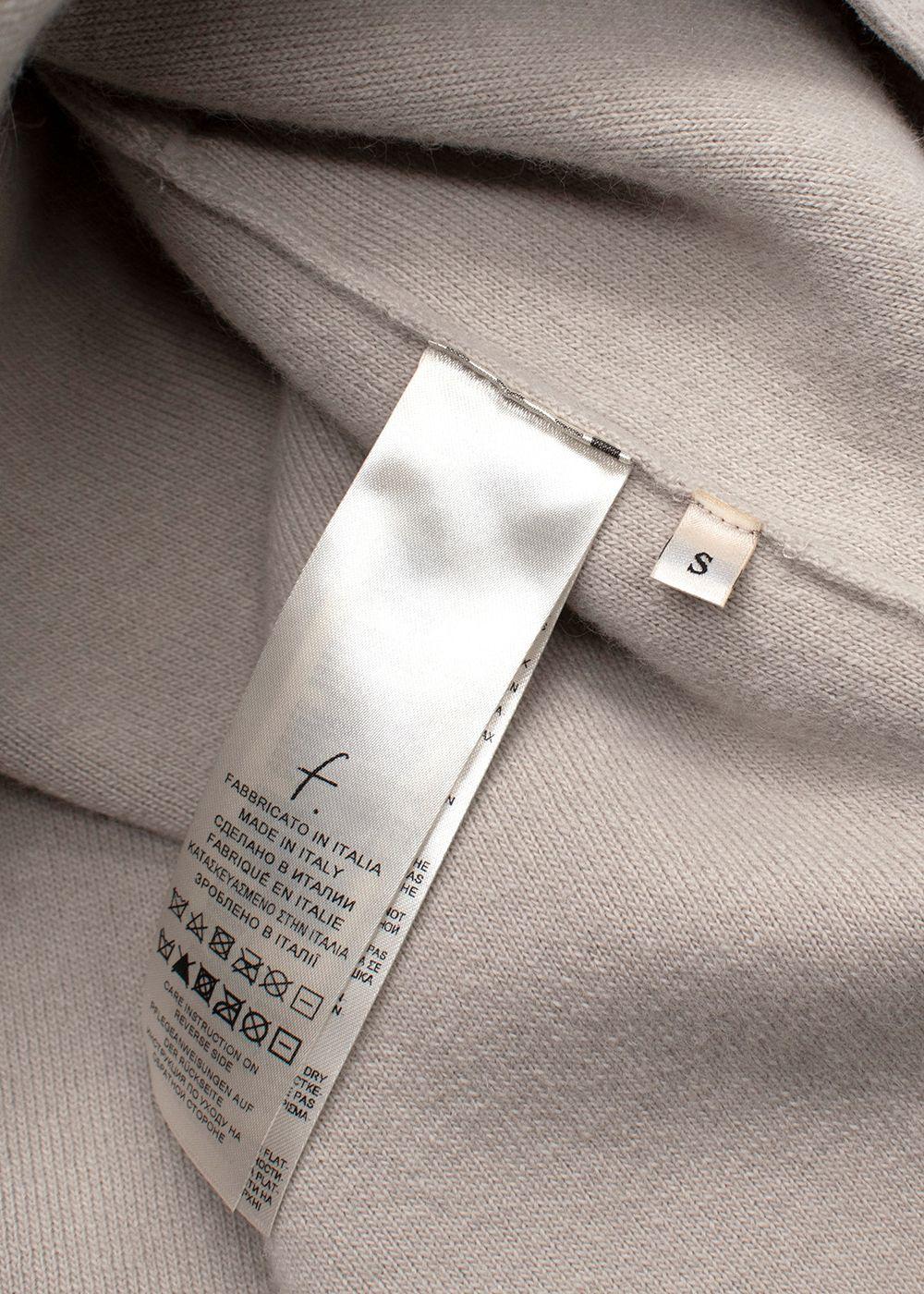 Falconeri Beige Wool Blend Jacket with Racoon Fur Pockets
