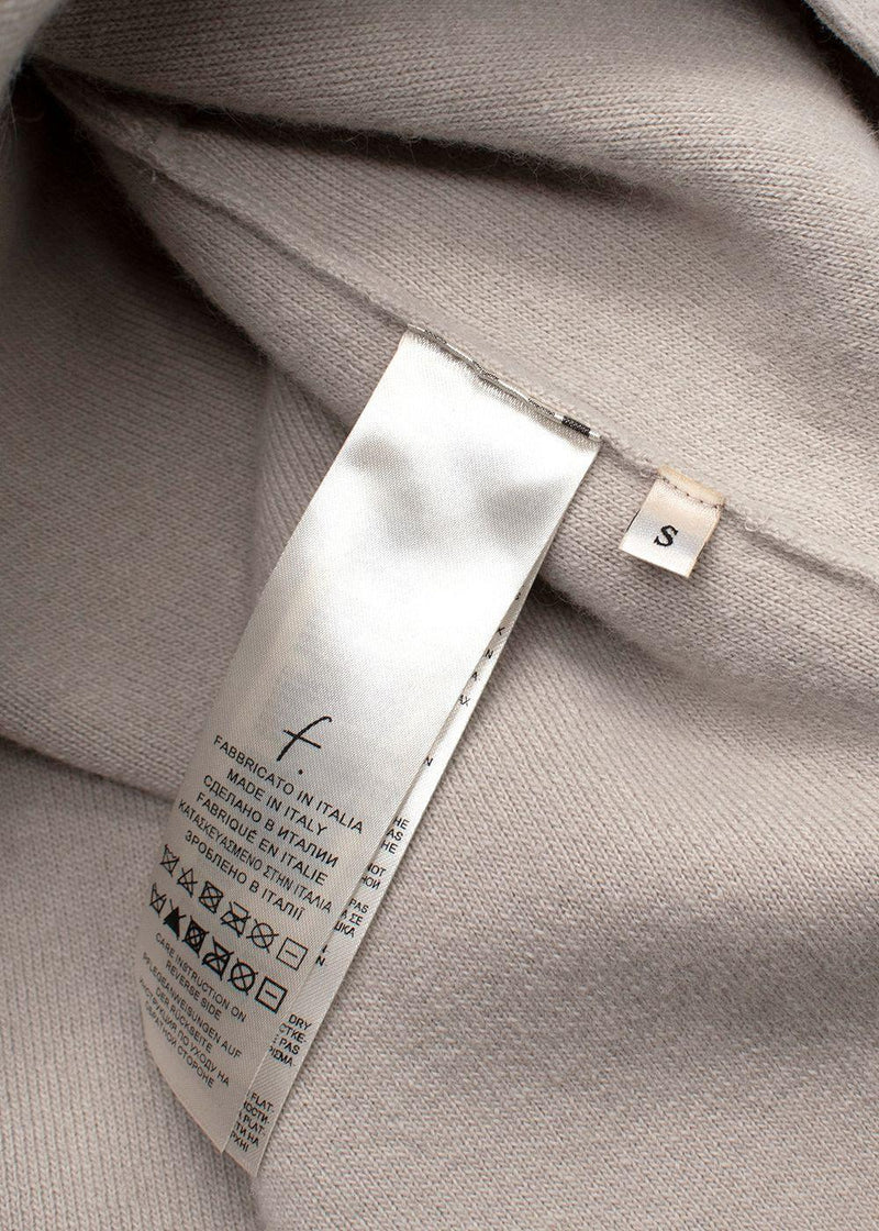 Falconeri Beige Wool Blend Jacket with Racoon Fur Pockets