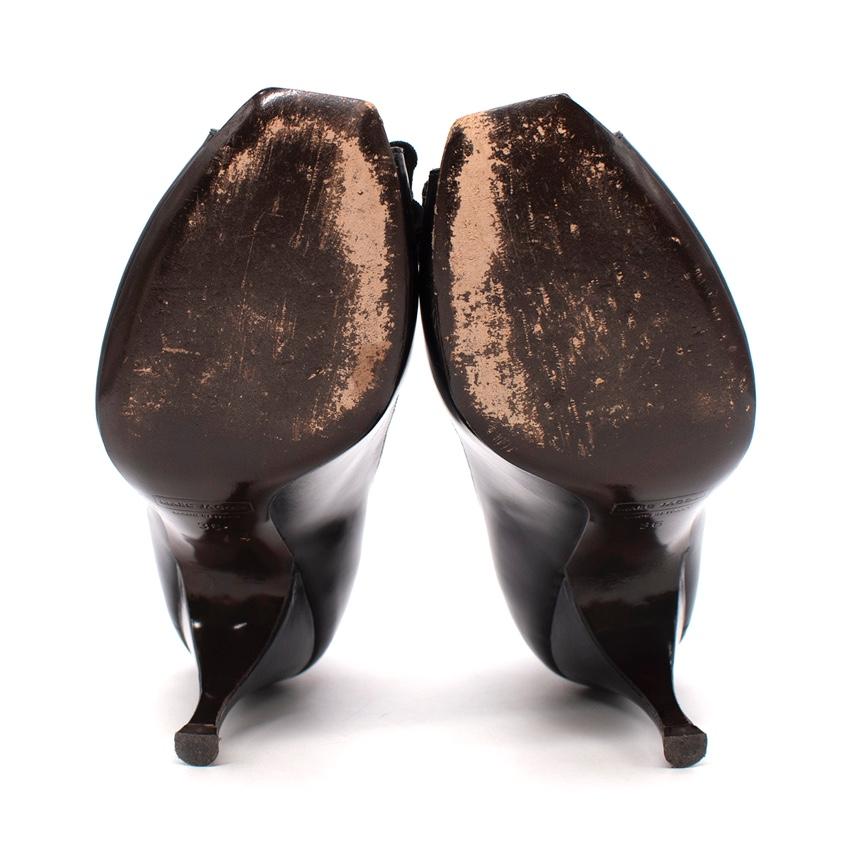 Marc Jacob Black Ruffle Open Toe Pump
