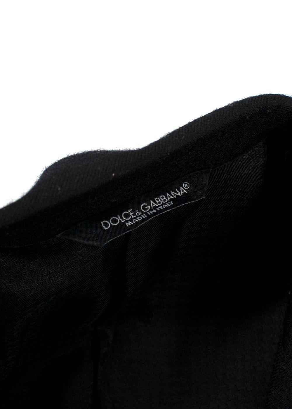 Dolce & Gabbana Black Wool Single Breasted Blazer