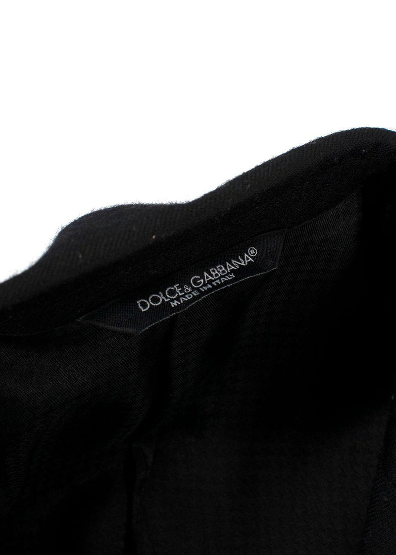 Dolce & Gabbana Black Wool Single Breasted Blazer