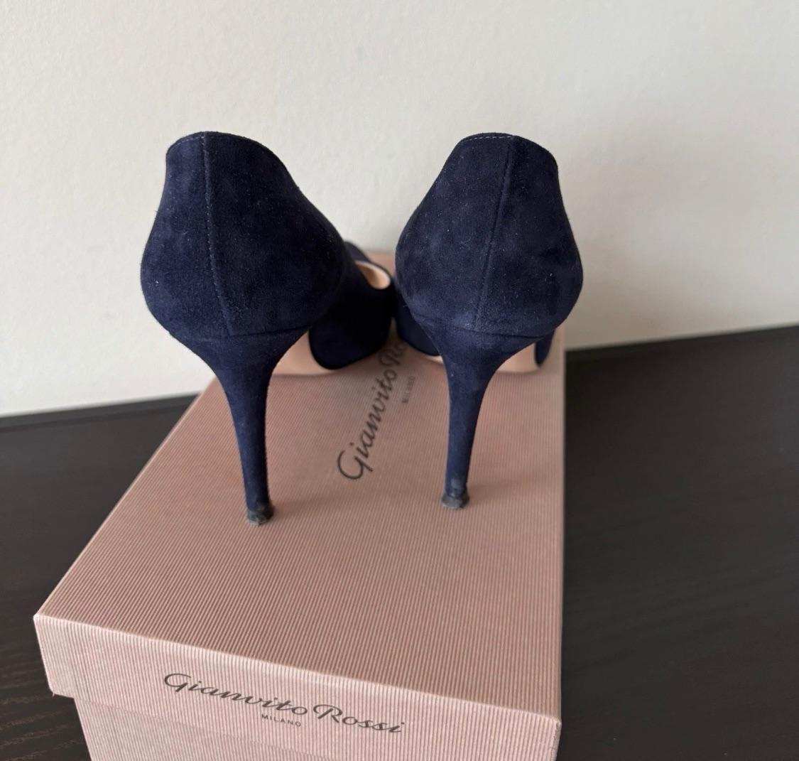 Gianvito Rossi Black Suede 85 Pumps