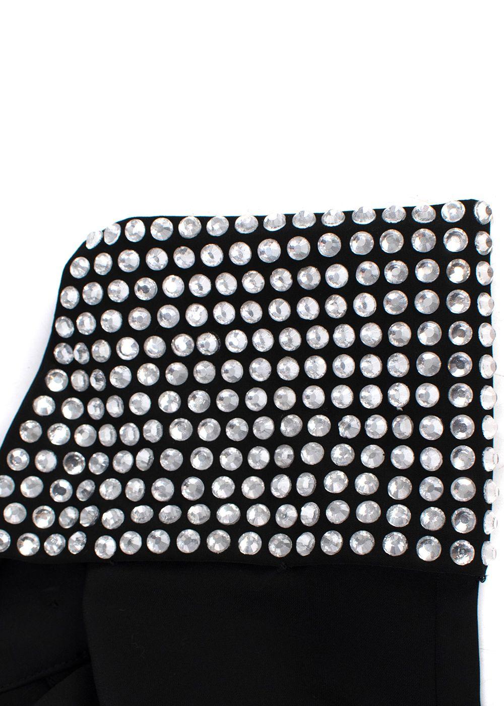 De La Vali Black El Paso Crystal Embellished Shirt Dress