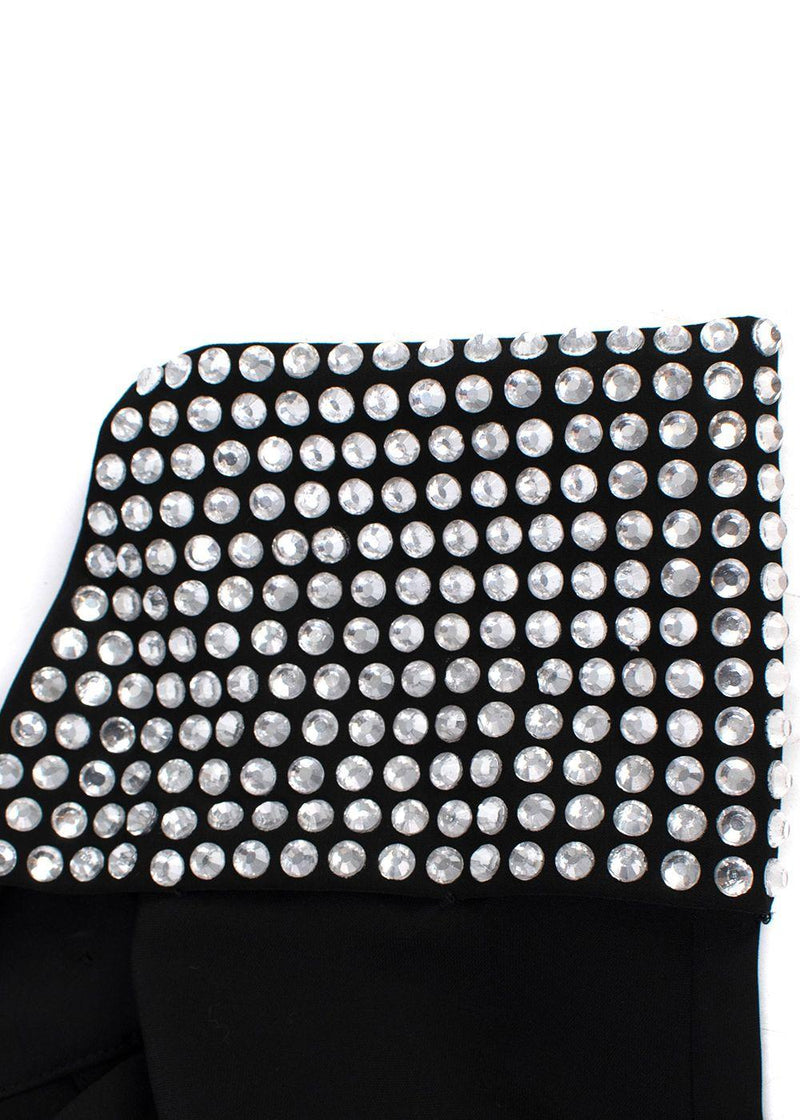 De La Vali Black El Paso Crystal Embellished Shirt Dress