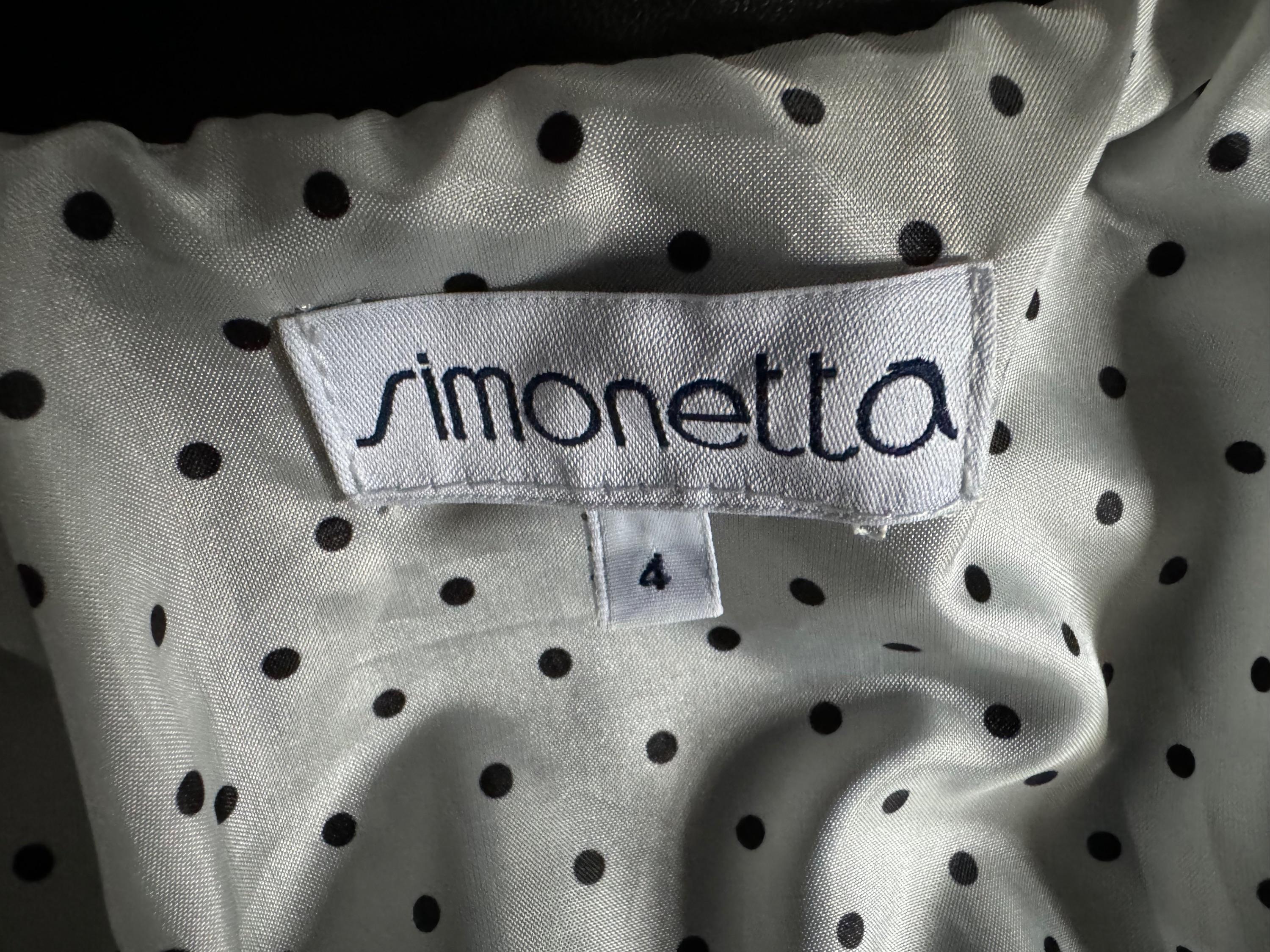 Simonetta Kid's Black Ruffled Leather Jacket