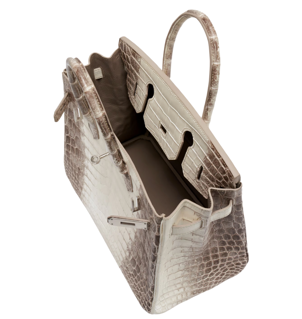 30 cm Crocodile Niloticus Matte Himalaya Birkin Palladium Hardware