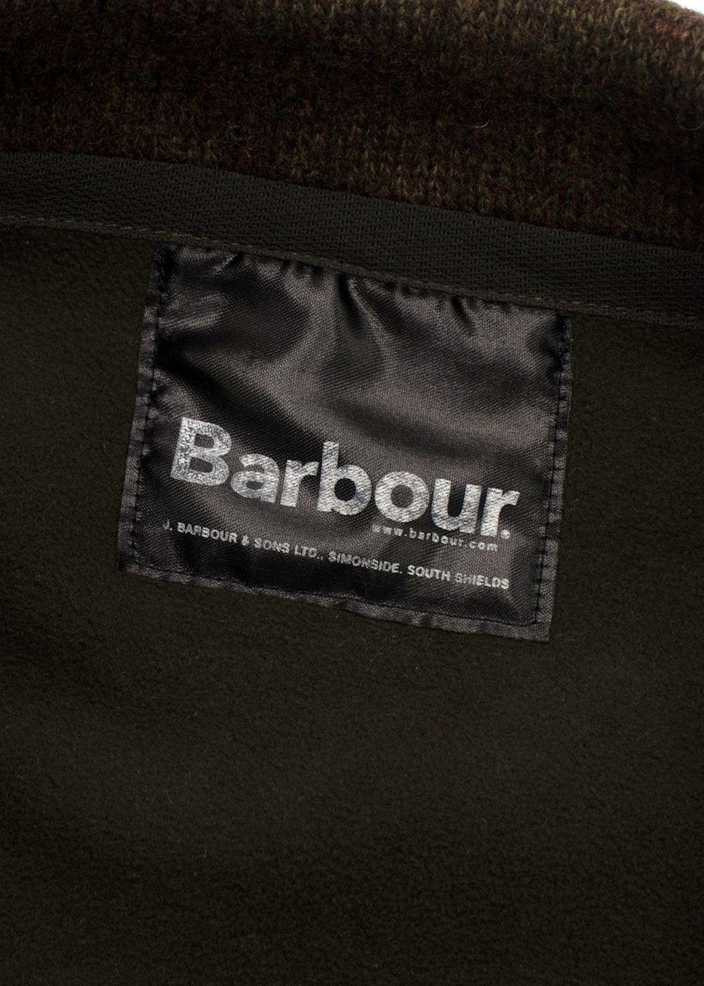 Barbour Khaki Longline Wool Blend Fleece