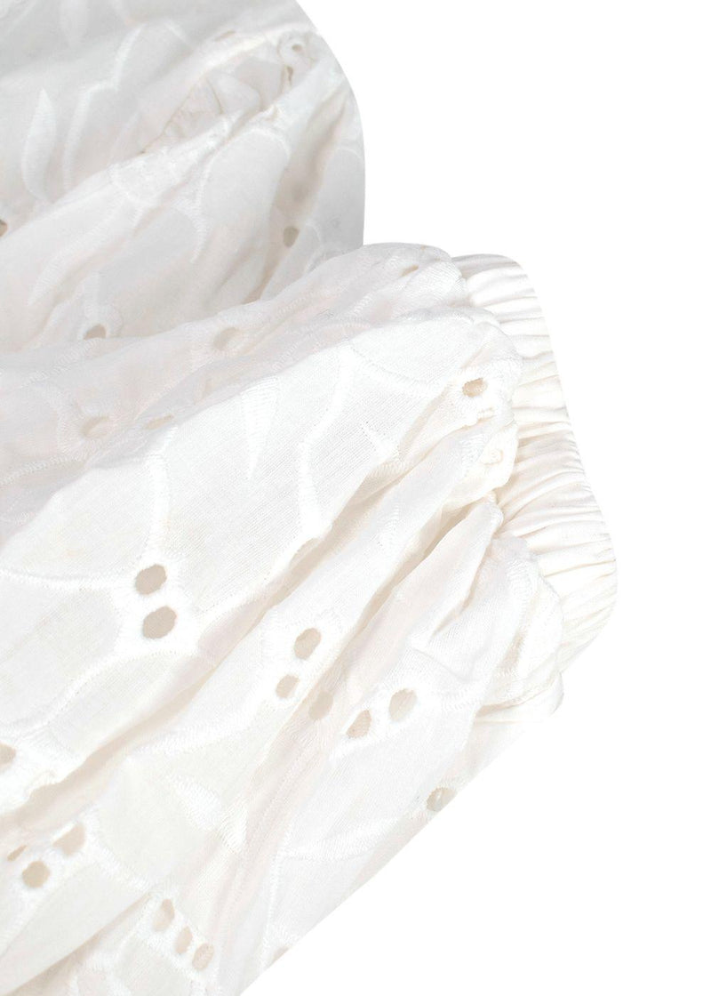 Waimari White Embroidered Mini Dress
